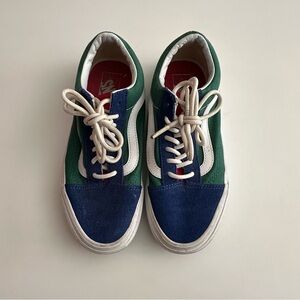 Vans Blue and Green Classic Sneakers women’s size 6.5